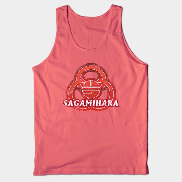 Sagamihara Municipality Japanese Symbol Distressed Tank Top by PsychicCat